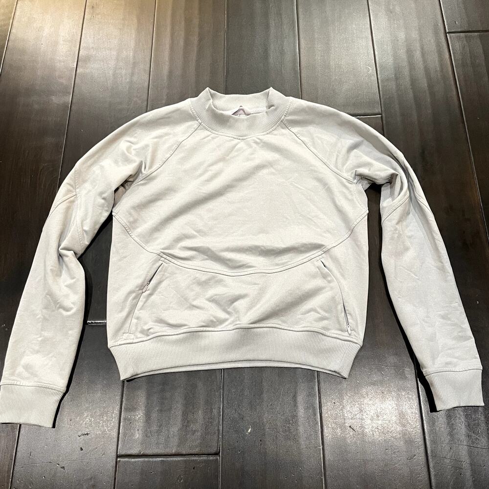 Lululemon City Sweat Crew Sweater Heathered Stargaze Gray Womens Size 2